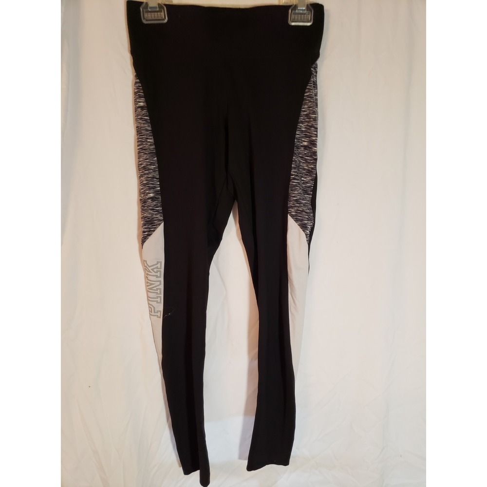 Women's Victoria Secret Pink Ultimate Black Gray And White Leggings Size S